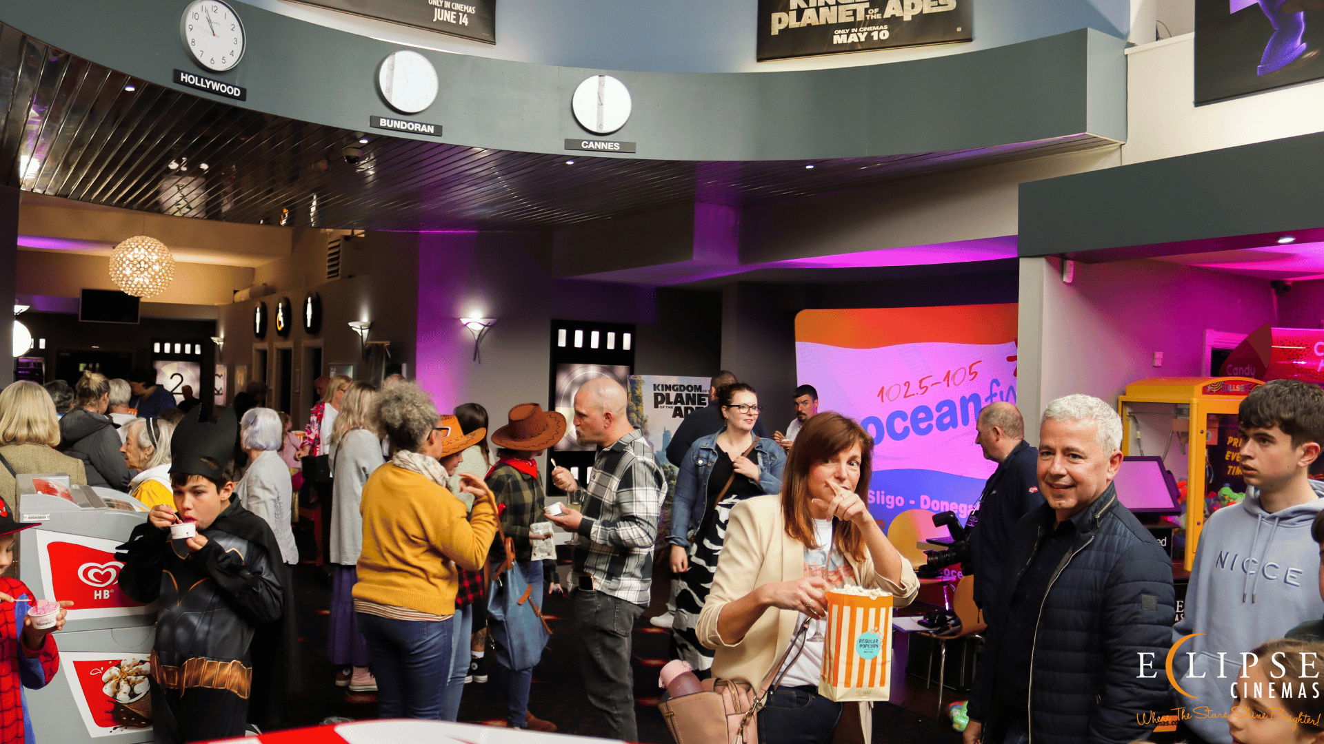 Group of people in Eclipse Cinemas Lobby